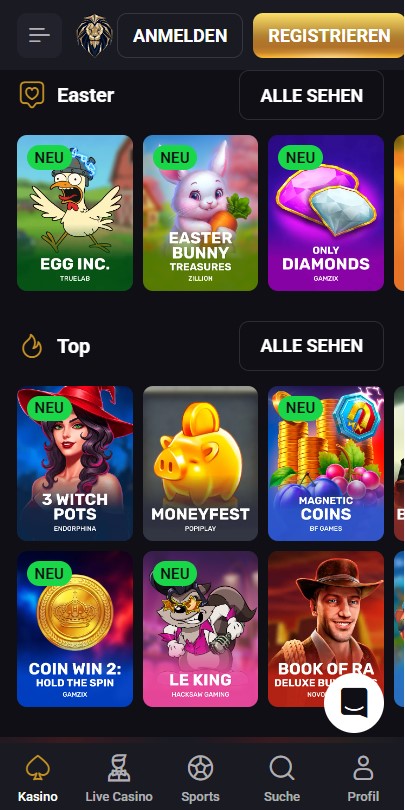 Fortune Play Mobile Version der Website